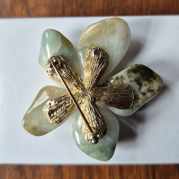 Vintage Swoboda Jade And Pearl Brooch - Picture 7 of 9